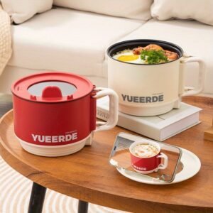 1.6L Non-Stick Electric Hot Pot with Steamer (Ramen Cooker)