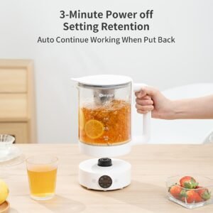 1.5L Multi-Function Health Kettle with 24-Hour Timer & Water Bath Stewing