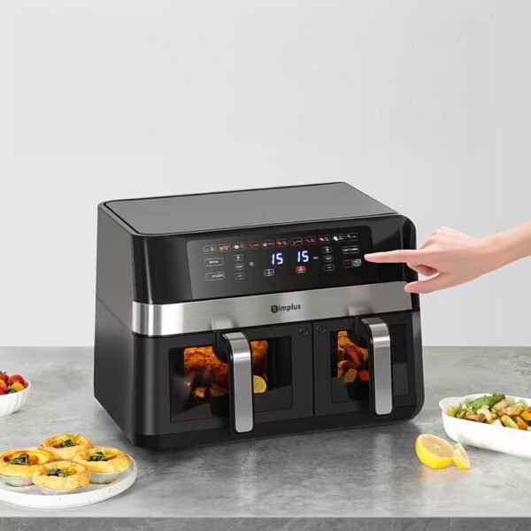 05 10L Dual-Basket Air Fryer (Transparent Window + LCD Display)