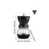 1pc Simple Black Practical Round Handheld Manual Coffee Grinder