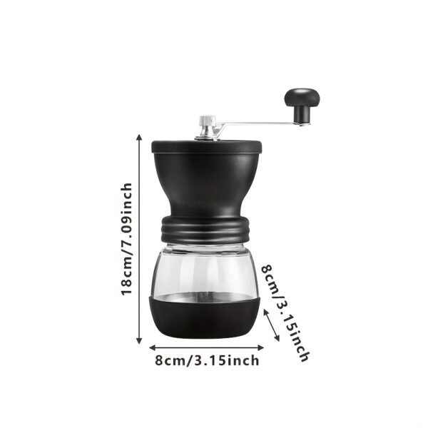 1pc Simple Black Practical Round Handheld Manual Coffee Grinder