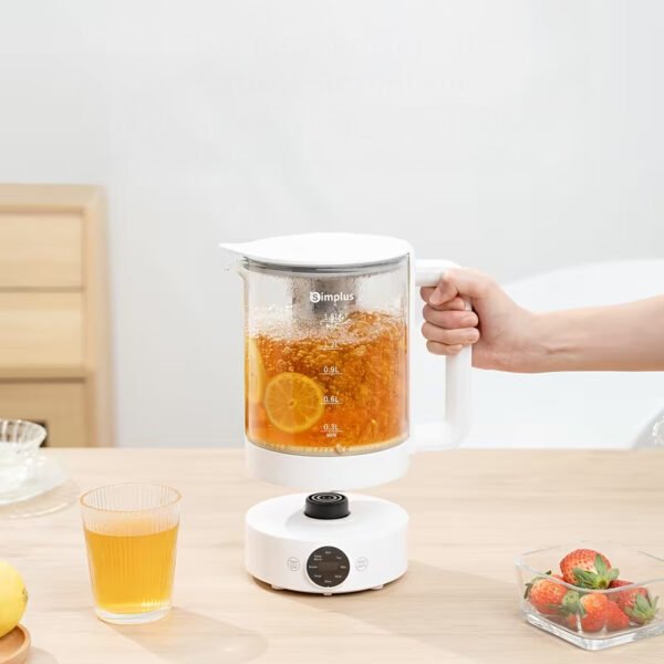 1.5L Multi-Function Health Kettle with 24-Hour Timer & Water Bath Stewing