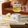 600ML Health Pot Electric Kettle with Cup Warmer