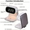 1pc New Multifunctional LED Warm Light Night Light Alarm Clock