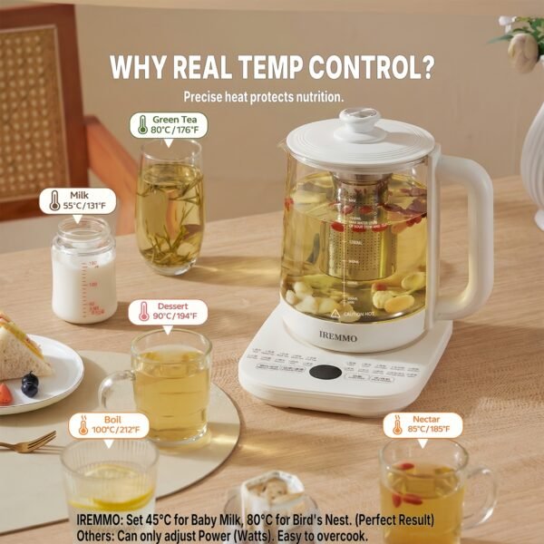 1.8L Multi-Purpose Health Kettle with Temperature Control
