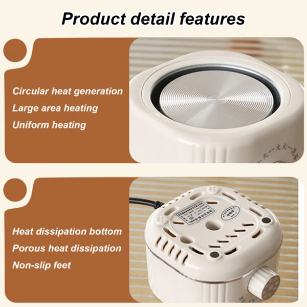 600ML Health Pot Electric Kettle with Cup Warmer