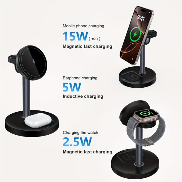 3in 1 Magnetic Wireless Charging Station