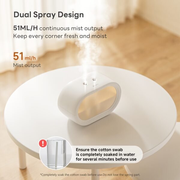 500ML Dual-Spray Desktop Humidifier (Ambient Light, Type-C)