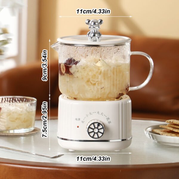 600ML Health Pot Electric Kettle with Cup Warmer