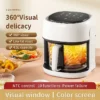 S382535d89eff4ed890caeeee666b036fJ.webp Smart 4.5L Air Fryer (360° Convection, Visual Window)