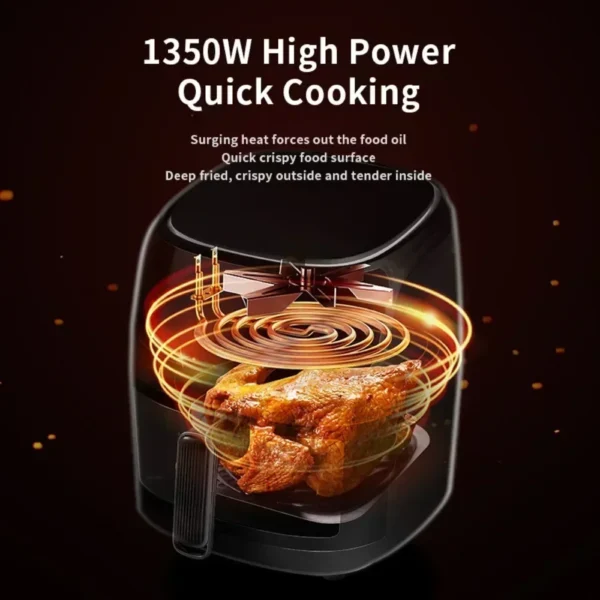 6L Multi-Function Air Fryer (Visible Hot Air Circulation)