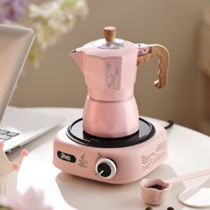 aea98fd79ef8429aa82886b4eb9138a1-goods.jpeg Bincoo Professional Pink/Black Dual Valve Moka Pot
