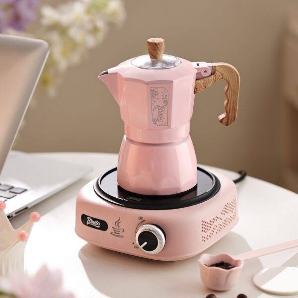 Bincoo Professional Pink/Black Dual Valve Moka Pot