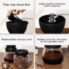 1pc Simple Black Practical Round Handheld Manual Coffee Grinder