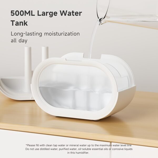 500ML Dual-Spray Desktop Humidifier (Ambient Light, Type-C)