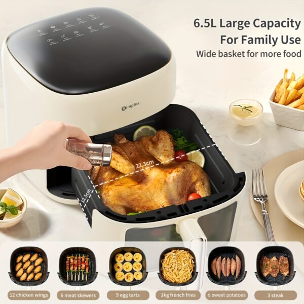 Compact Storage Air Fryer (Includes 10 Fryer Papers & Visual Window)