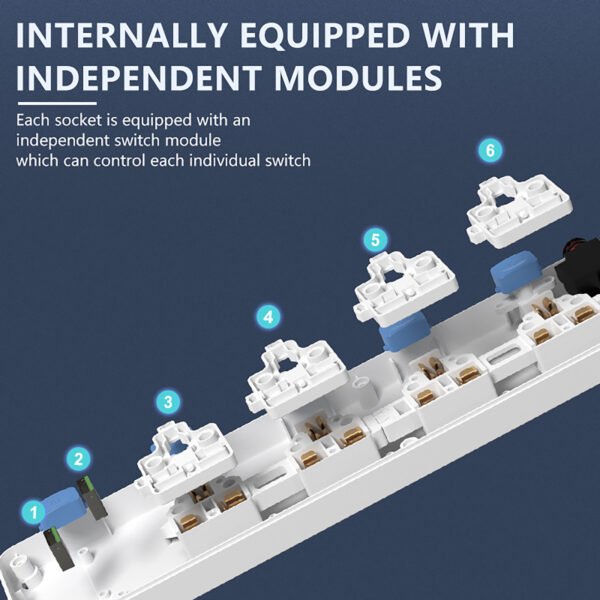 Available Stock of a 4-Way Extension Lead Featuring 2 USB Ports And Individual Switches for Each Socket