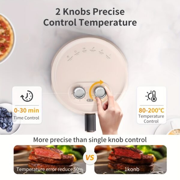 edb56707-f010-442e-86de-b22b59eea008.jpg Air Fryer with Large 4.5L Basket, 1300W High-Power Oil-Free