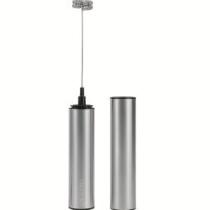 Rechargeable Stainless Steel Milk Frother 2 Speeds for Latte Cappuccino Espresso Home And Barista Use